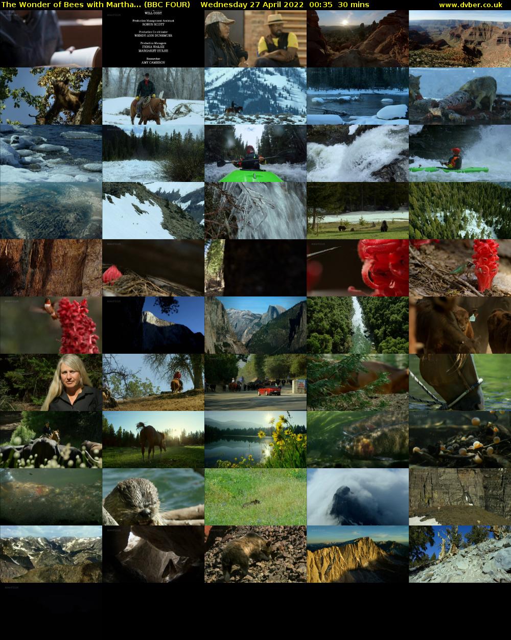 The Wonder of Bees with Martha... (BBC FOUR) Wednesday 27 April 2022 00:35 - 01:05