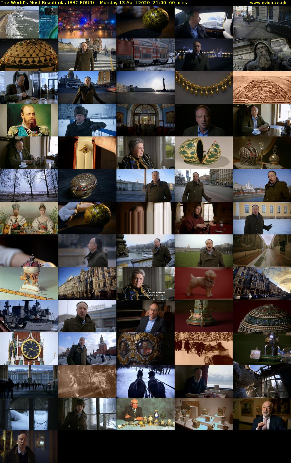 The World's Most Beautiful... (BBC FOUR) Monday 13 April 2020 21:00 - 22:00