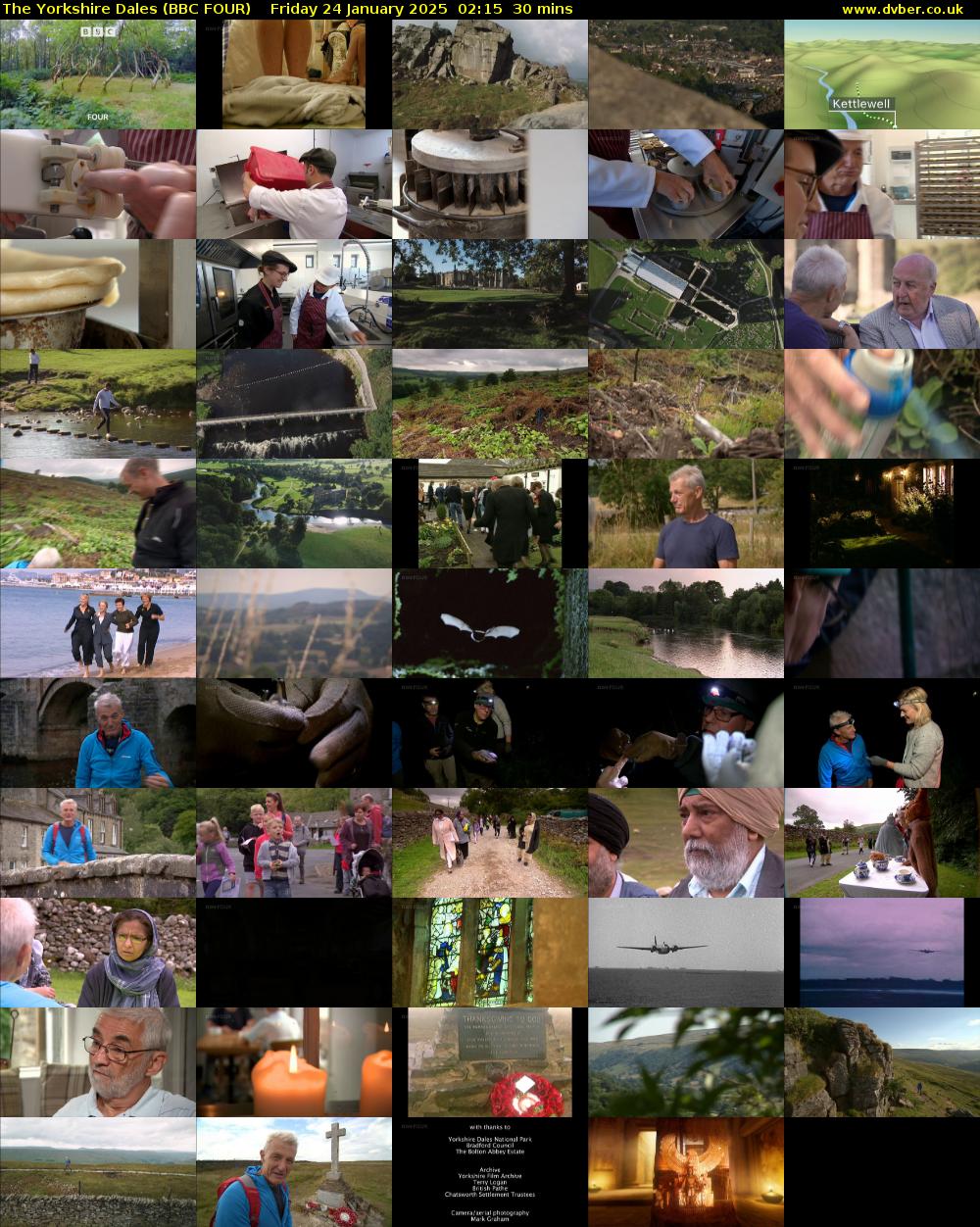The Yorkshire Dales (BBC FOUR) Friday 24 January 2025 02:15 - 02:45