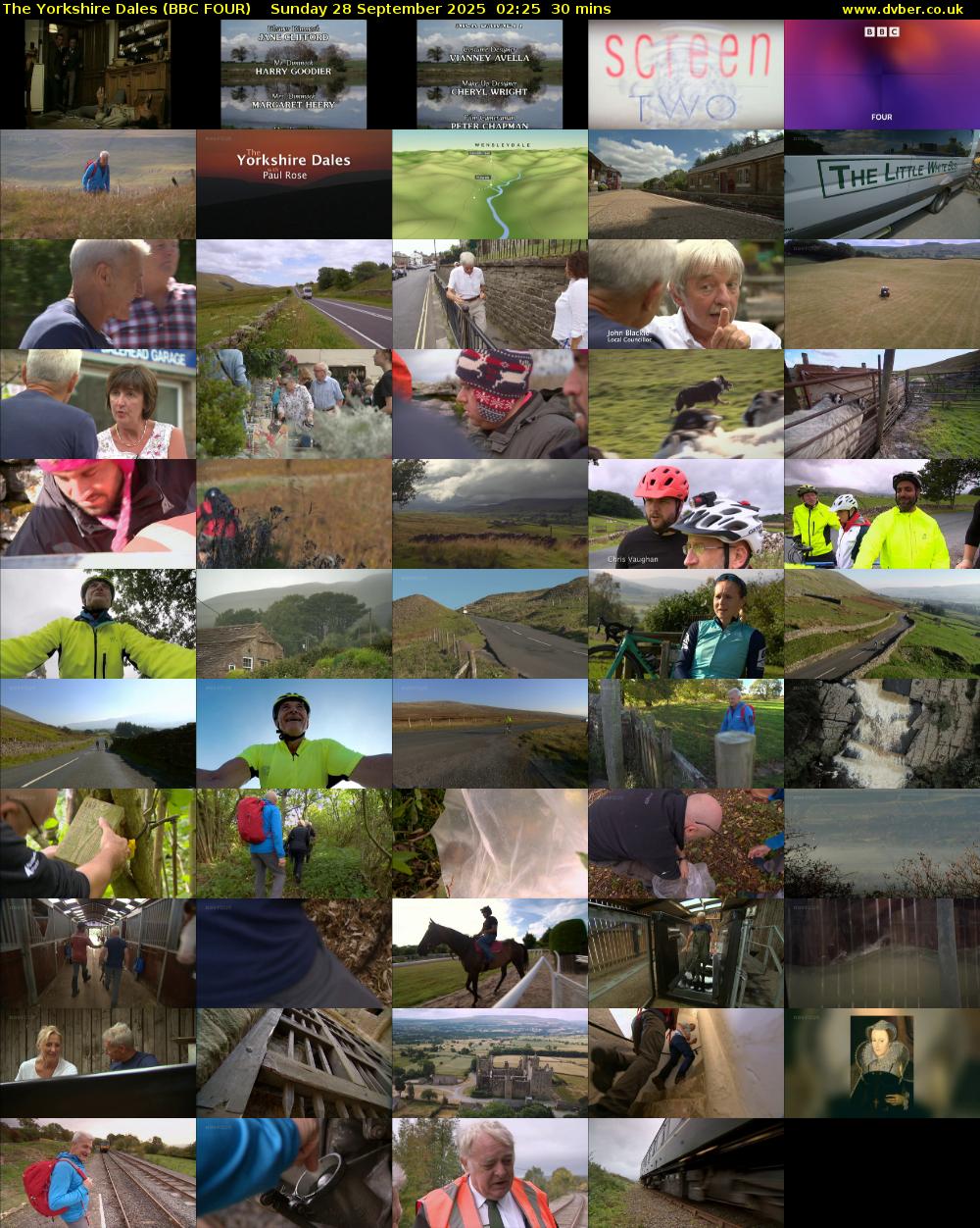 The Yorkshire Dales (BBC FOUR) Sunday 28 September 2025 02:25 - 02:55