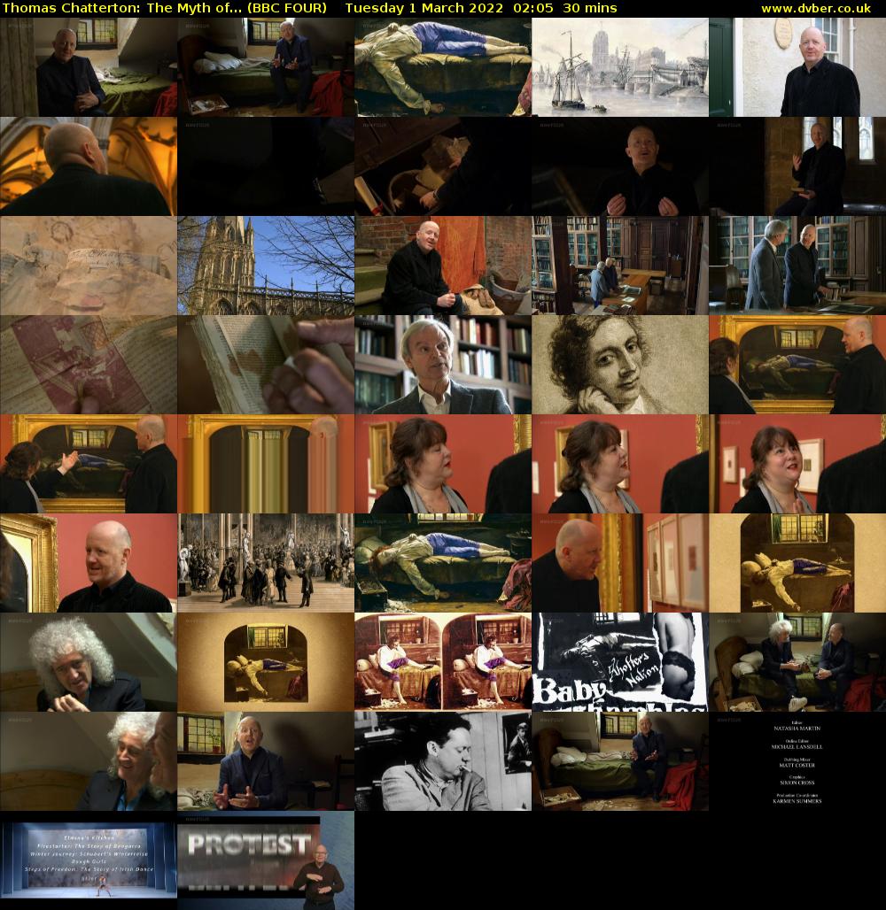 Thomas Chatterton: The Myth of... (BBC FOUR) Tuesday 1 March 2022 02:05 - 02:35