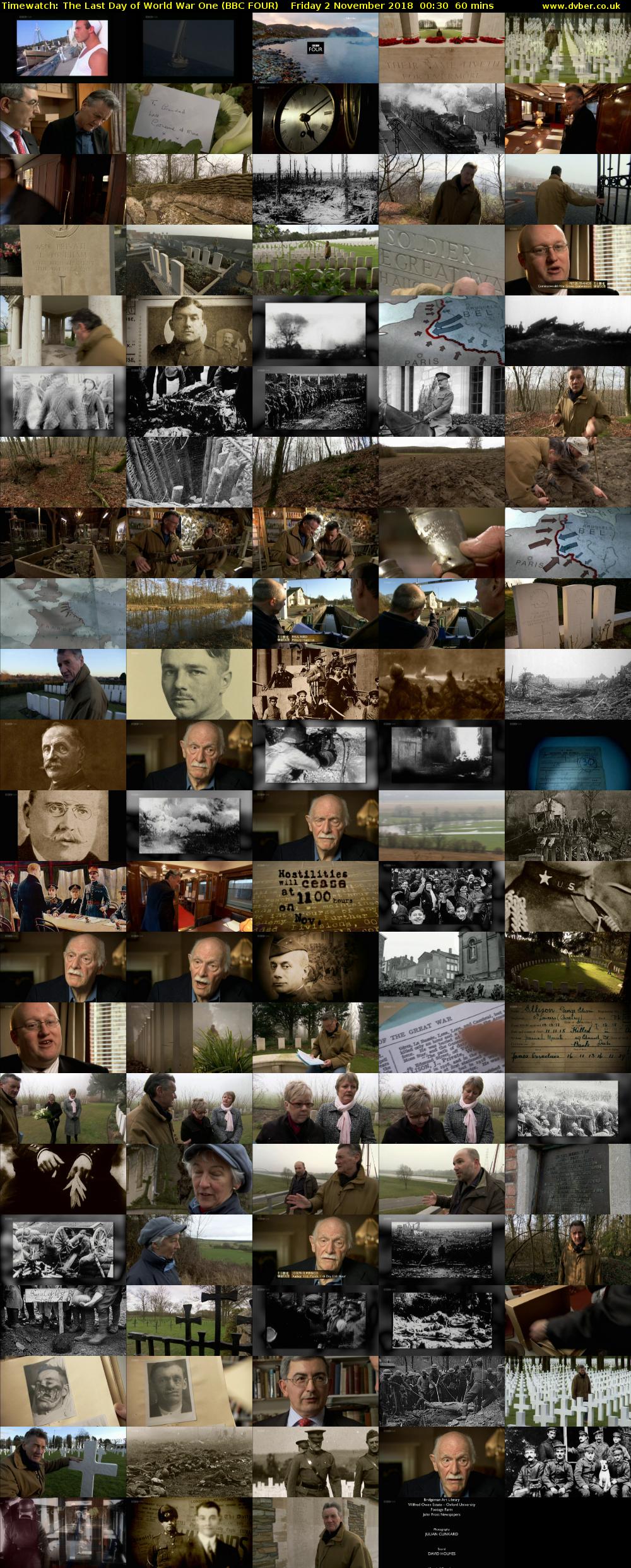 Timewatch: The Last Day of World War One (BBC FOUR) Friday 2 November 2018 00:30 - 01:30