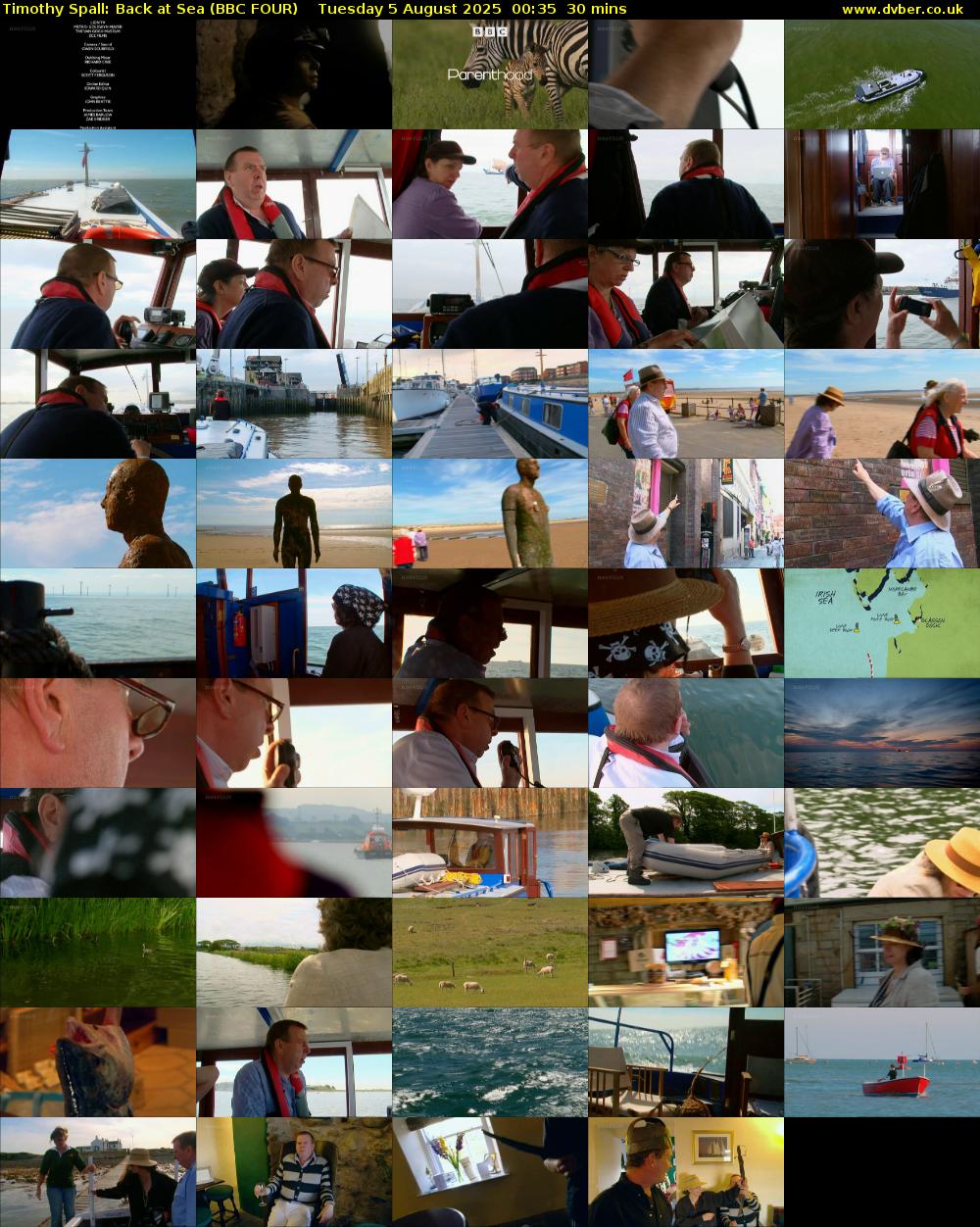 Timothy Spall: Back at Sea (BBC FOUR) Tuesday 5 August 2025 00:35 - 01:05