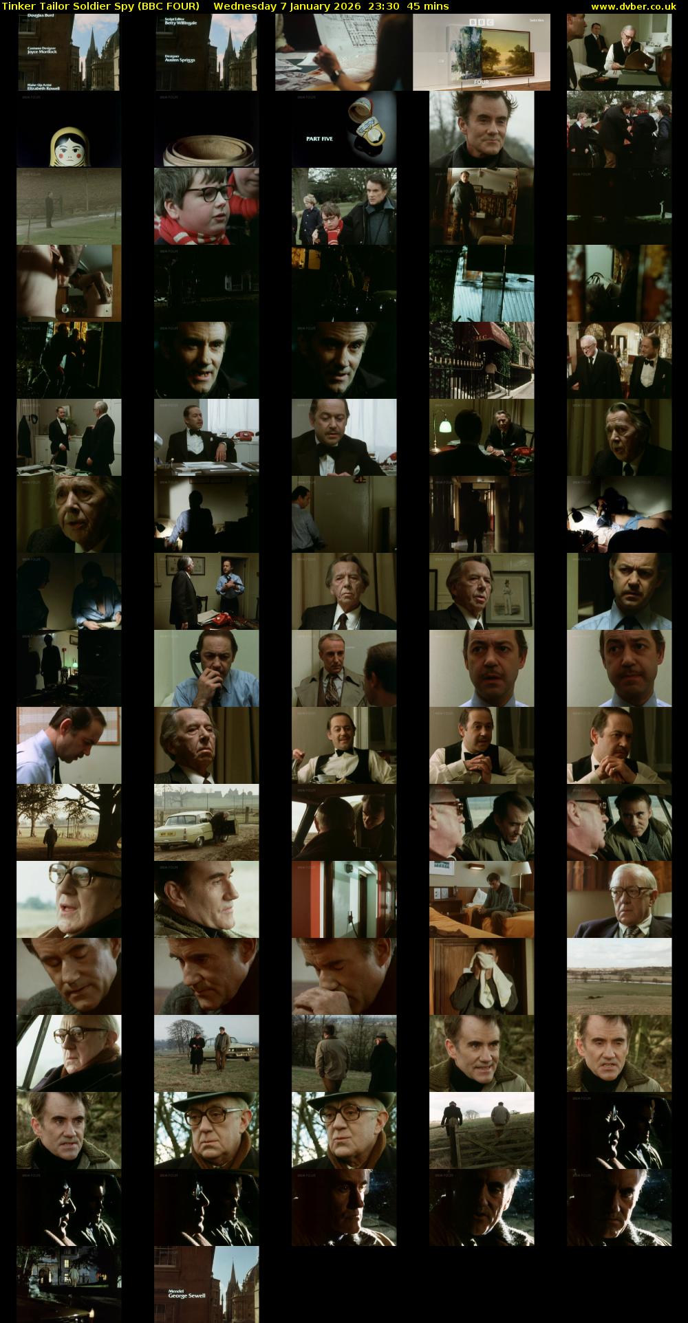 Tinker Tailor Soldier Spy (BBC FOUR) Wednesday 7 January 2026 23:30 - 00:15