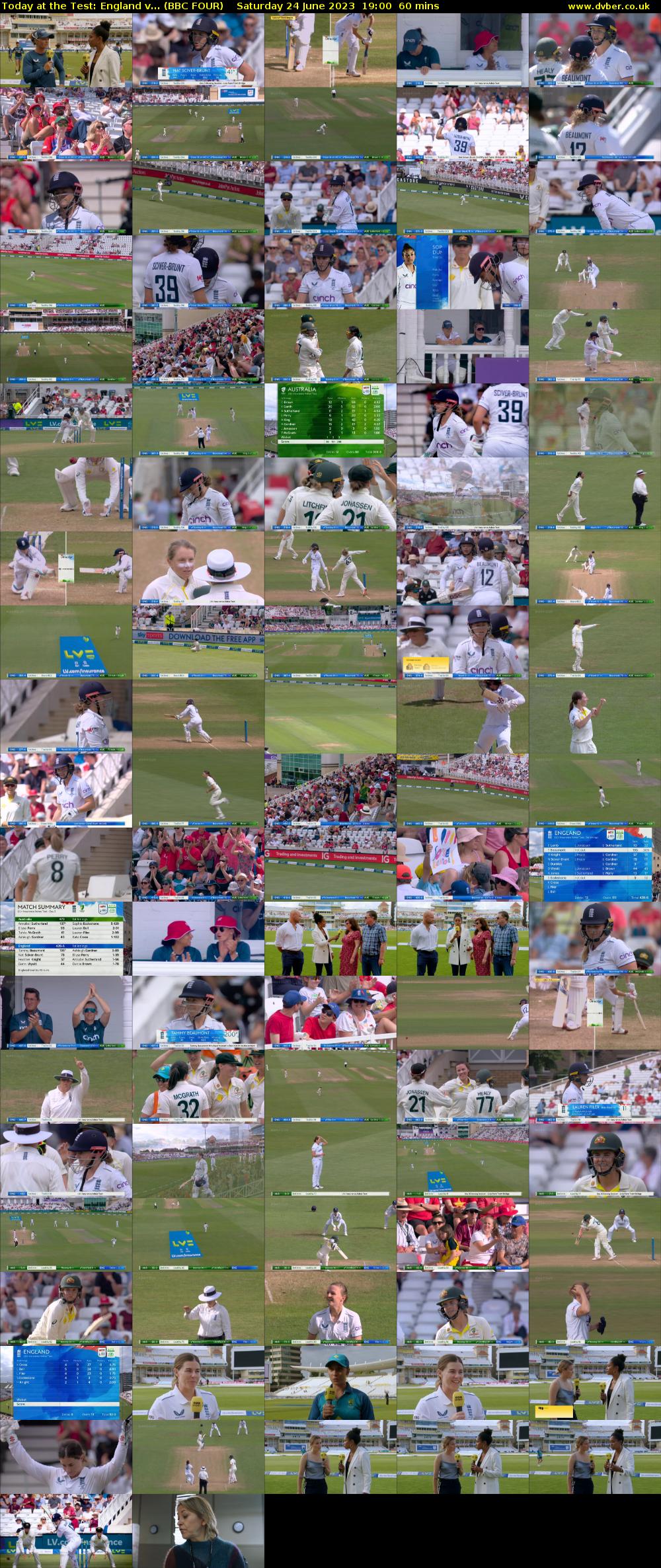 Today at the Test: England v... (BBC FOUR) Saturday 24 June 2023 19:00 - 20:00