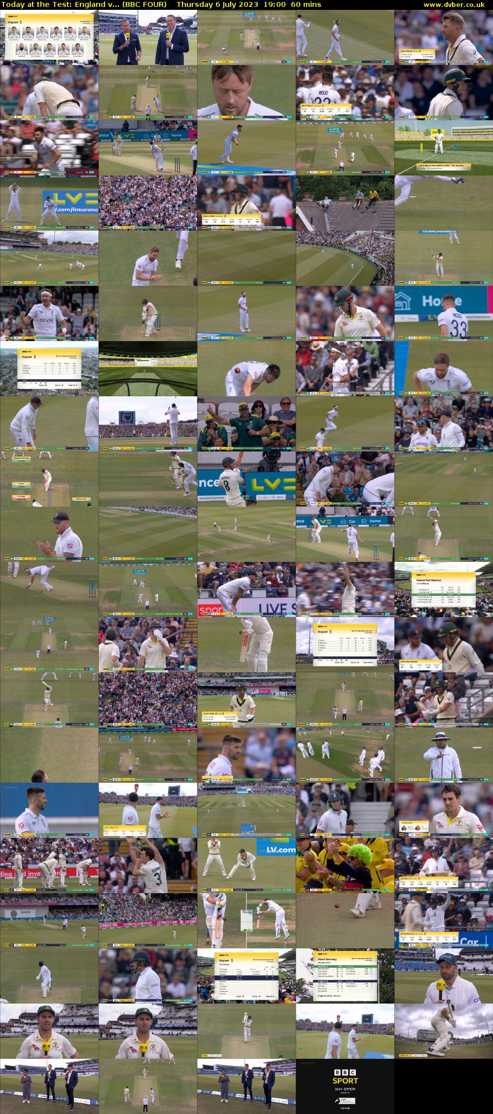 Today at the Test: England v... (BBC FOUR) Thursday 6 July 2023 19:00 - 20:00