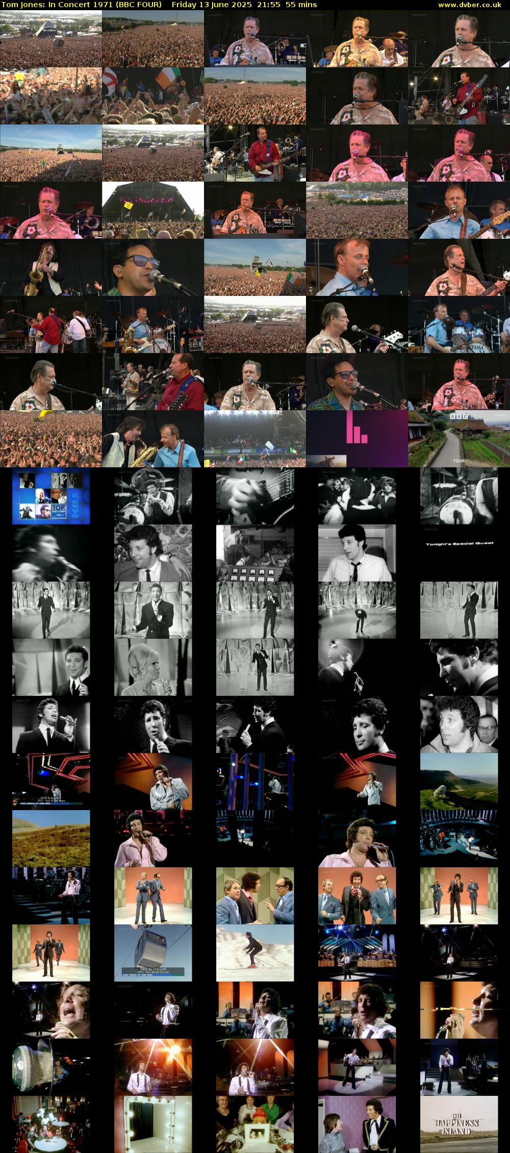 Tom Jones: In Concert 1971 (BBC FOUR) Friday 13 June 2025 21:55 - 22:50