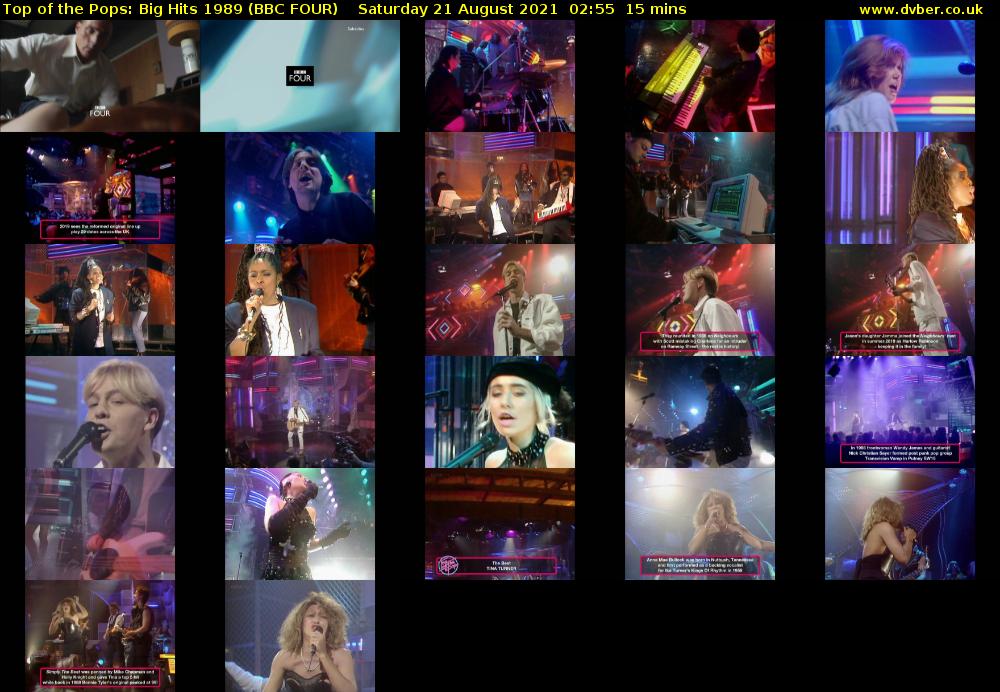 Top of the Pops: Big Hits 1989 (BBC FOUR) Saturday 21 August 2021 02:55 - 03:10