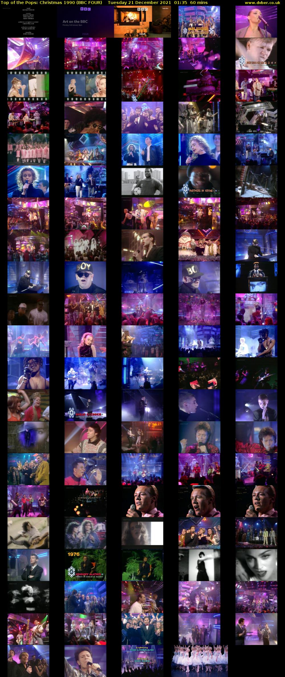 Top of the Pops: Christmas 1990 (BBC FOUR) Tuesday 21 December 2021 01:35 - 02:35