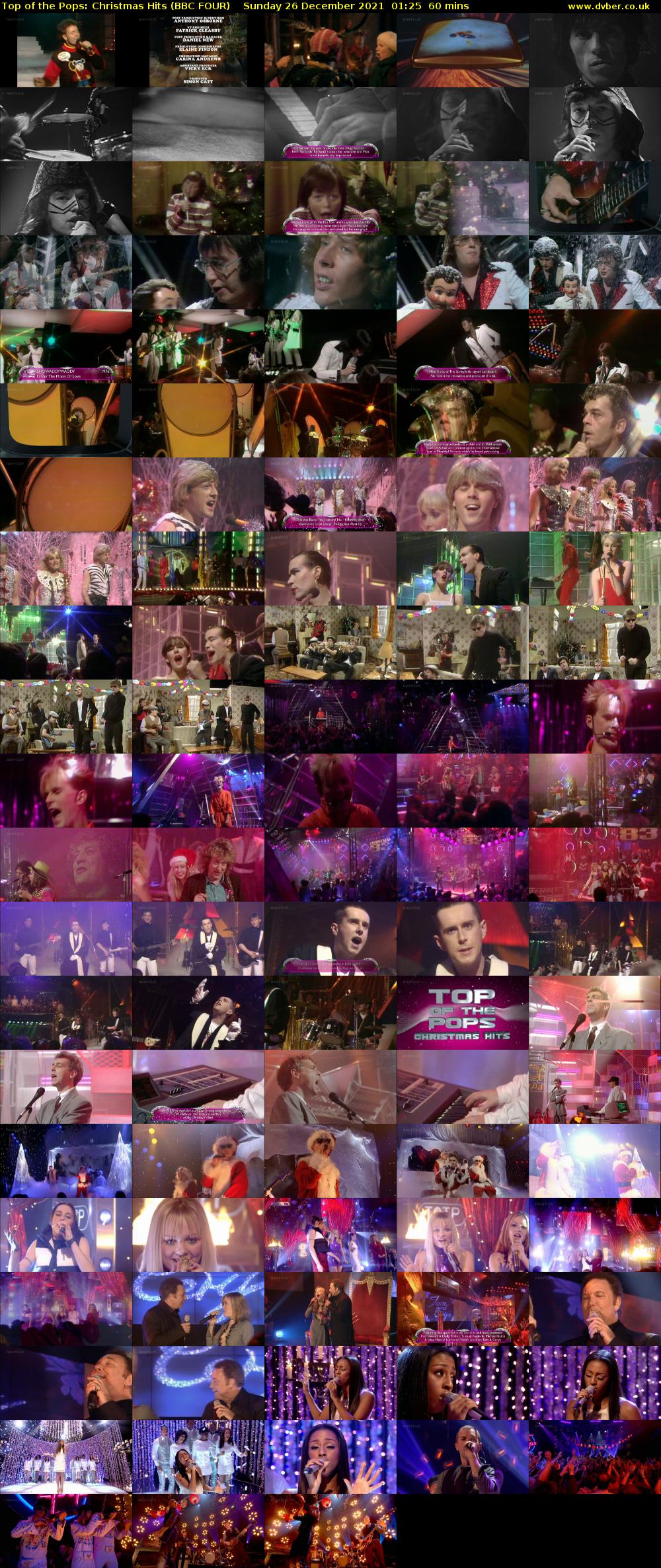 Top of the Pops: Christmas Hits (BBC FOUR) Sunday 26 December 2021 01:25 - 02:25