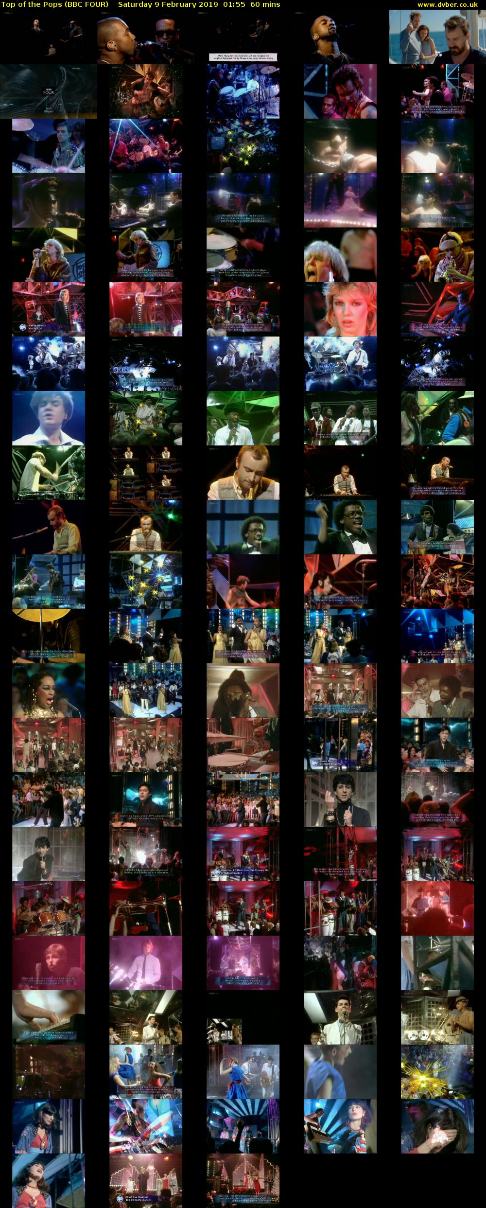 Top of the Pops (BBC FOUR) Saturday 9 February 2019 01:55 - 02:55