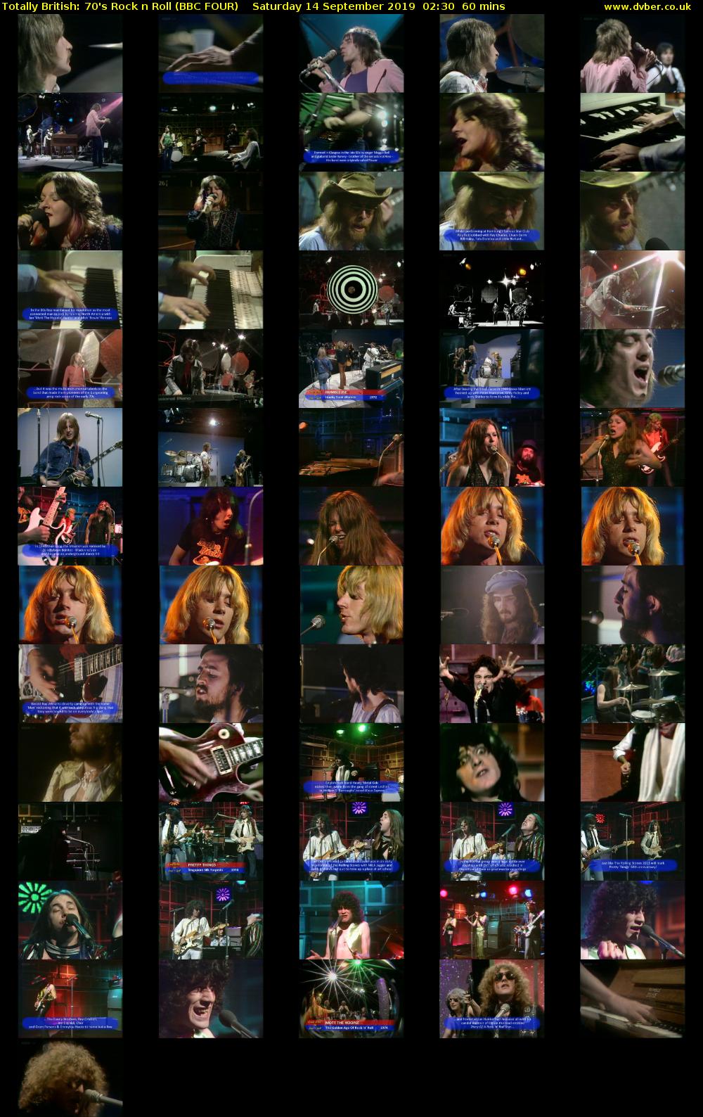 Totally British: 70's Rock n Roll (BBC FOUR) Saturday 14 September 2019 02:30 - 03:30
