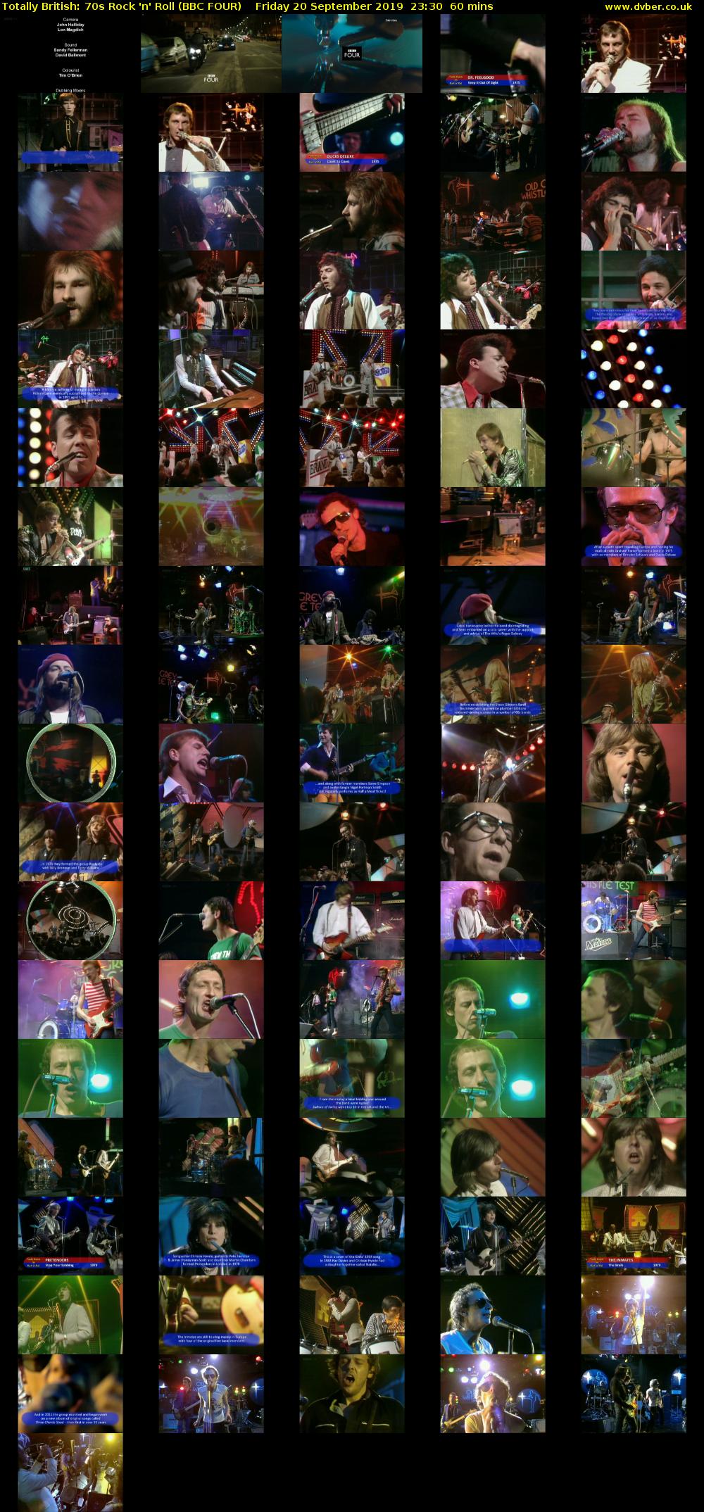Totally British: 70s Rock 'n' Roll (BBC FOUR) Friday 20 September 2019 23:30 - 00:30