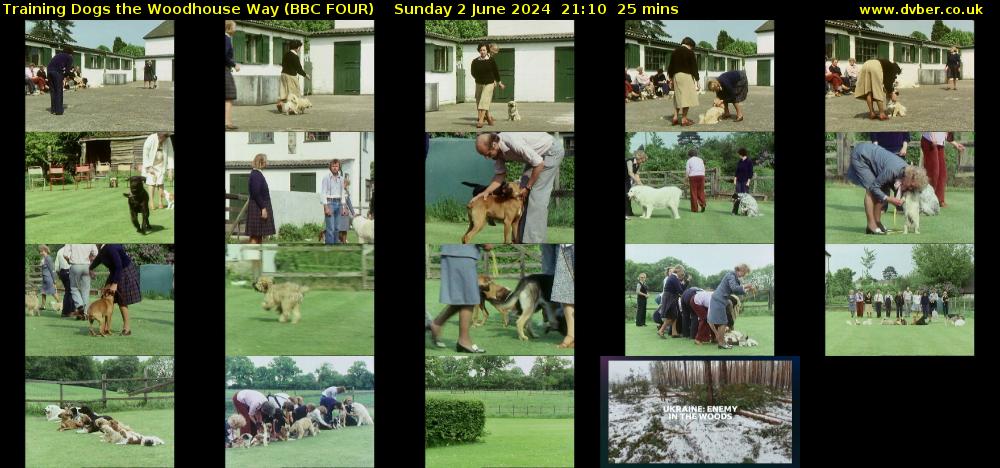 Training Dogs the Woodhouse Way (BBC FOUR) Sunday 2 June 2024 21:10 - 21:35