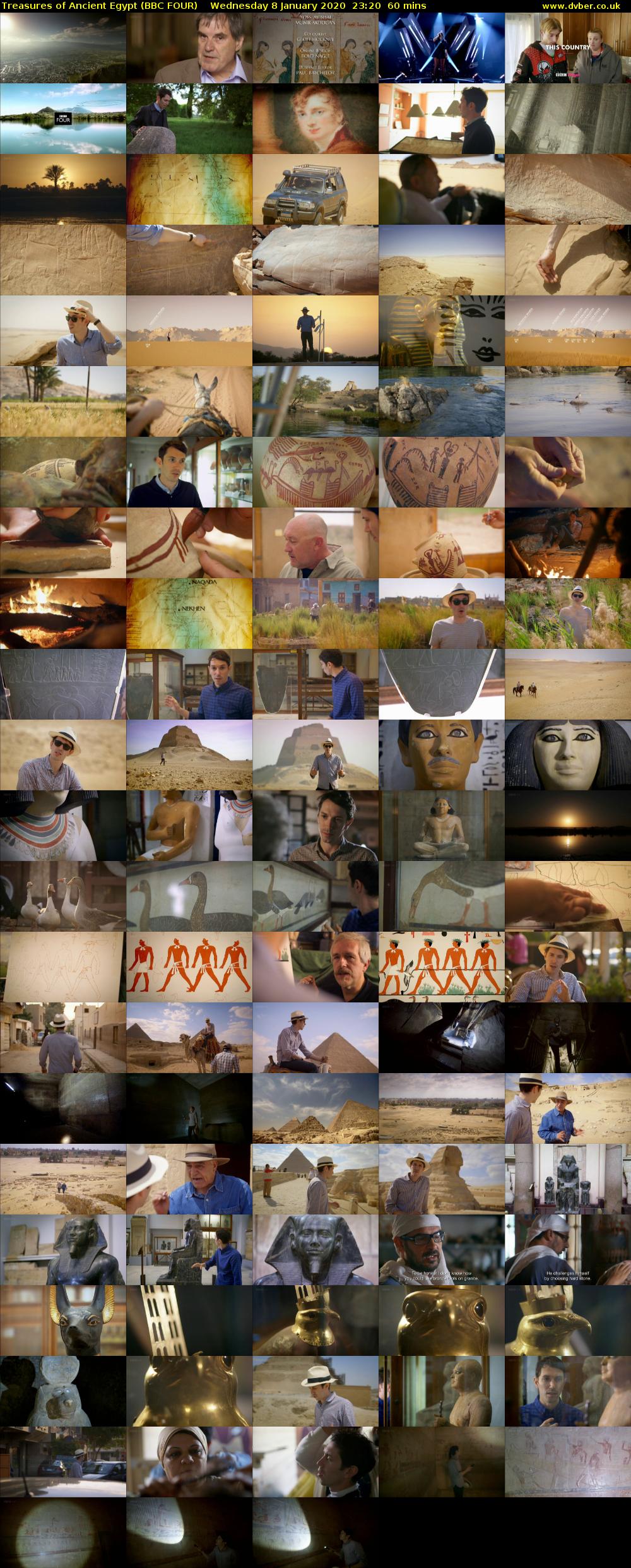 Treasures of Ancient Egypt (BBC FOUR) Wednesday 8 January 2020 23:20 - 00:20