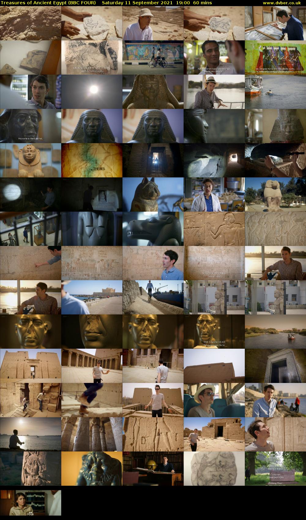 Treasures of Ancient Egypt (BBC FOUR) Saturday 11 September 2021 19:00 - 20:00