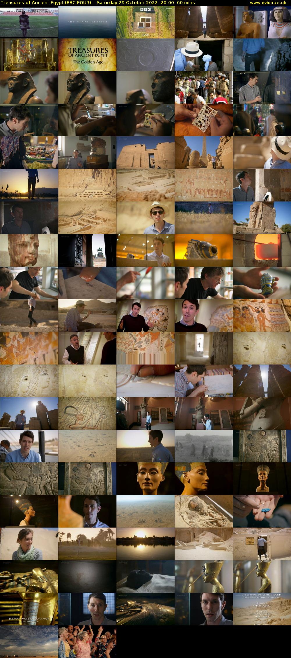 Treasures of Ancient Egypt (BBC FOUR) Saturday 29 October 2022 20:00 - 21:00