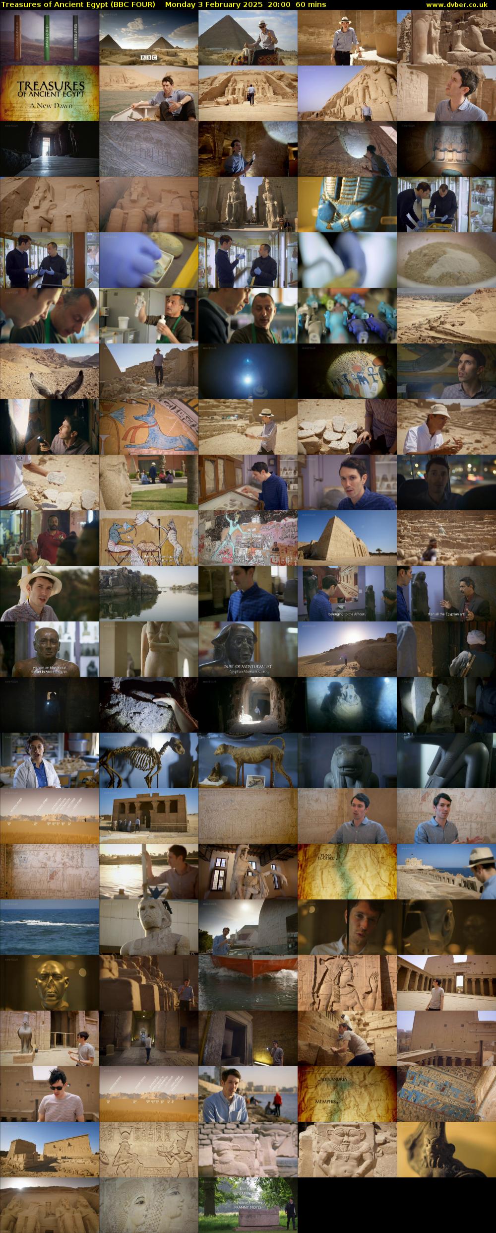 Treasures of Ancient Egypt (BBC FOUR) Monday 3 February 2025 20:00 - 21:00