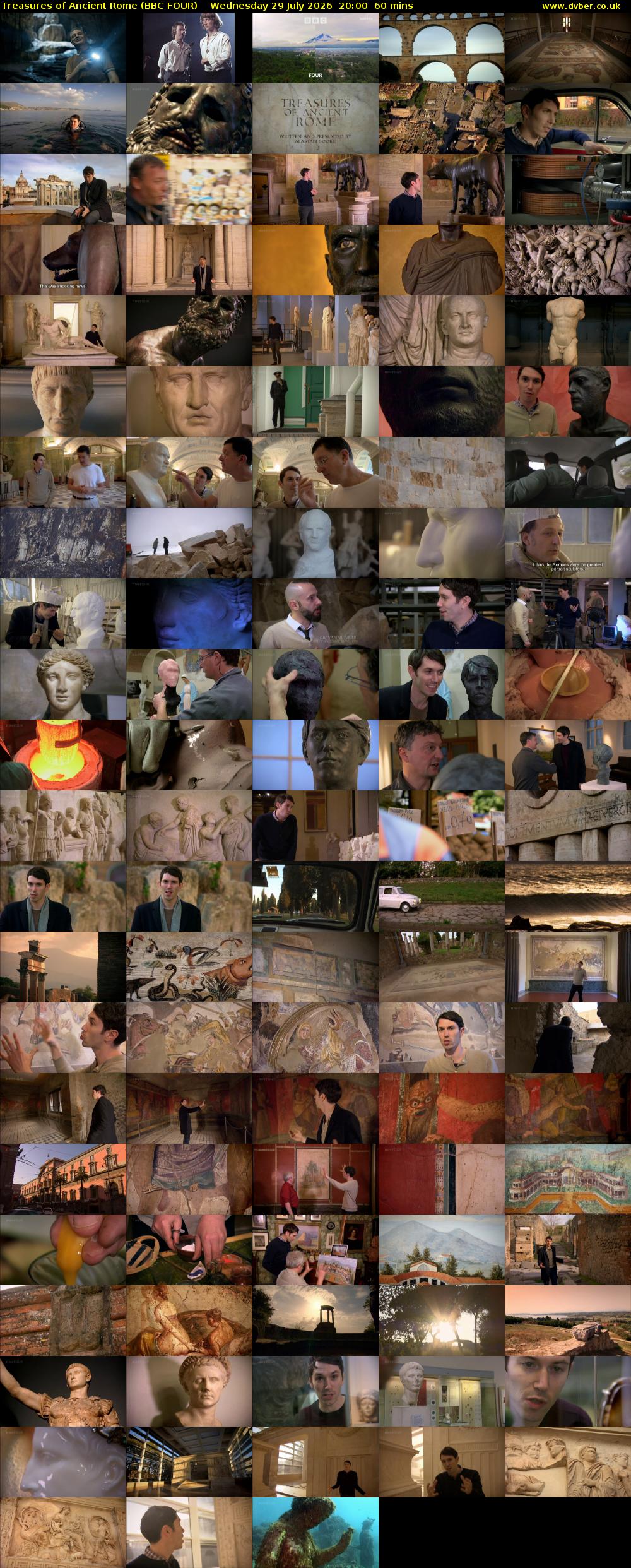Treasures of Ancient Rome (BBC FOUR) Wednesday 29 July 2026 20:00 - 21:00