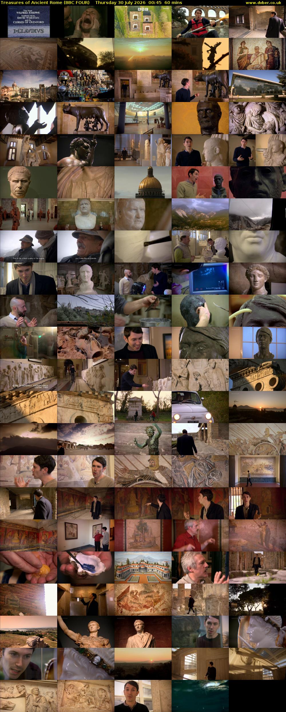 Treasures of Ancient Rome (BBC FOUR) Thursday 30 July 2026 00:45 - 01:45