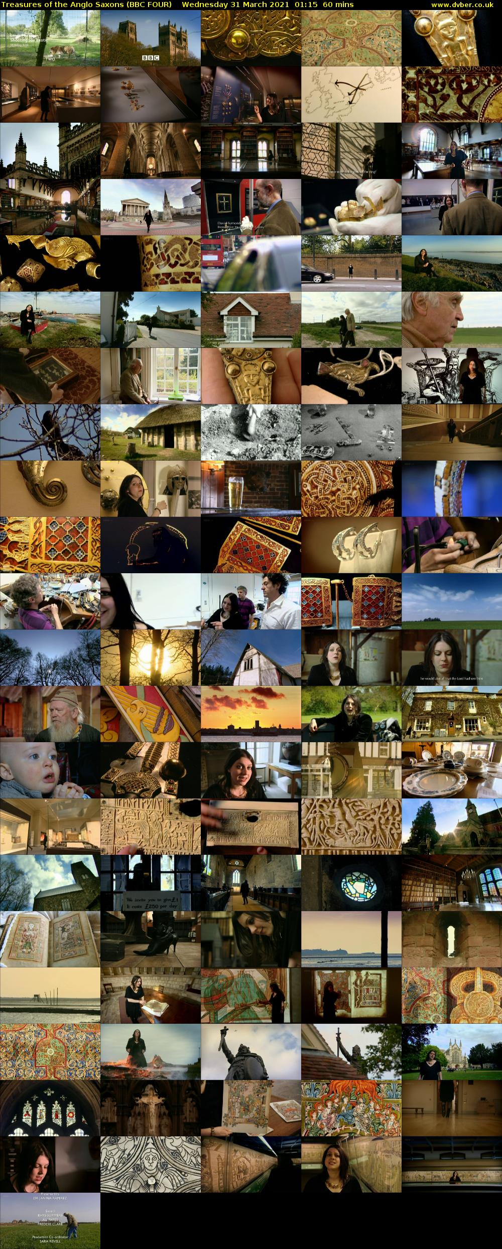 Treasures of the Anglo Saxons (BBC FOUR) Wednesday 31 March 2021 01:15 - 02:15