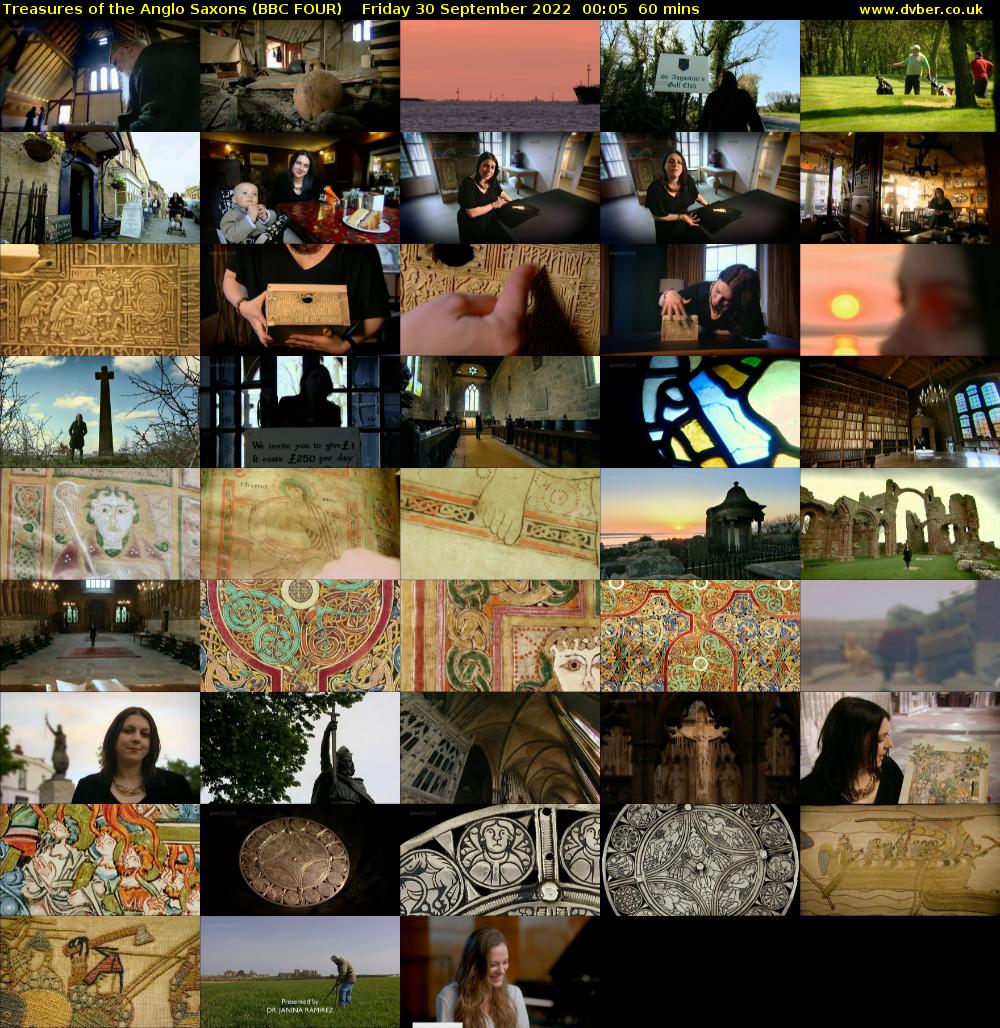 Treasures of the Anglo Saxons (BBC FOUR) Friday 30 September 2022 00:05 - 01:05