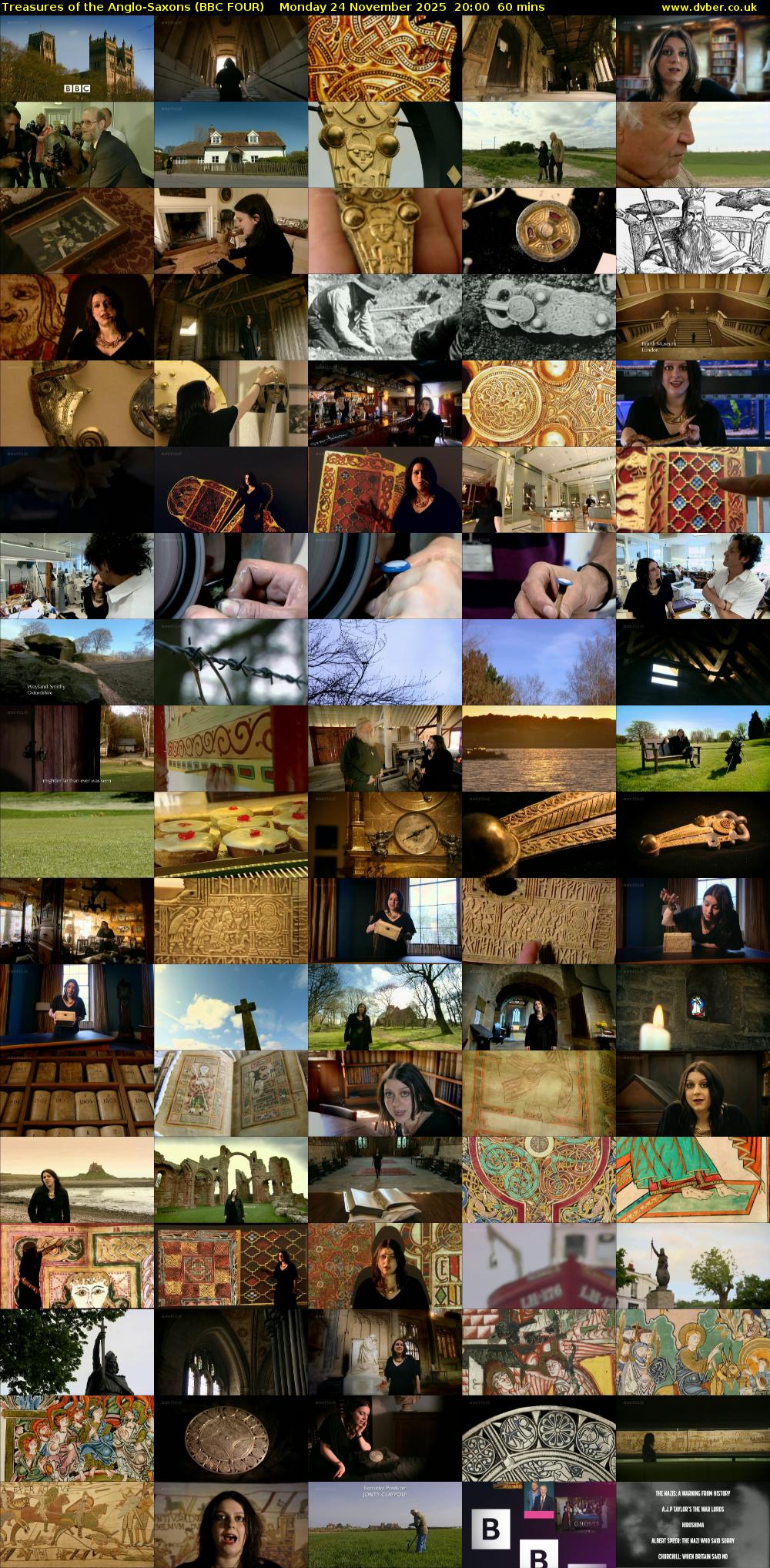 Treasures of the Anglo-Saxons (BBC FOUR) Monday 24 November 2025 20:00 - 21:00