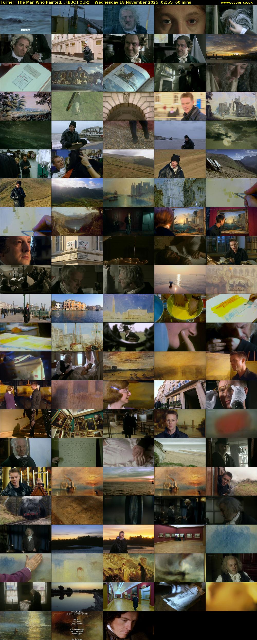 Turner: The Man Who Painted... (BBC FOUR) Wednesday 19 November 2025 02:55 - 03:55