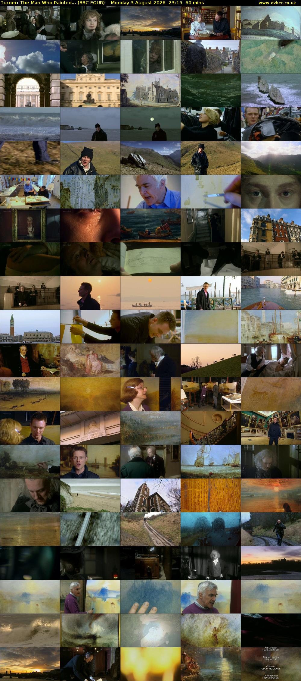 Turner: The Man Who Painted... (BBC FOUR) Monday 3 August 2026 23:15 - 00:15