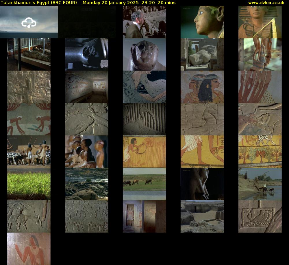 Tutankhamun's Egypt (BBC FOUR) Monday 20 January 2025 23:20 - 23:40