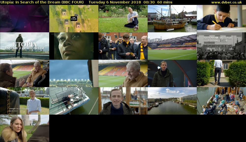 Utopia: In Search of the Dream (BBC FOUR) Tuesday 6 November 2018 00:30 - 01:30