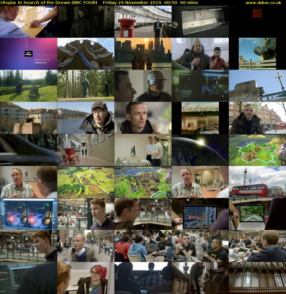 Utopia: In Search of the Dream (BBC FOUR) Friday 29 November 2019 00:50 - 01:50