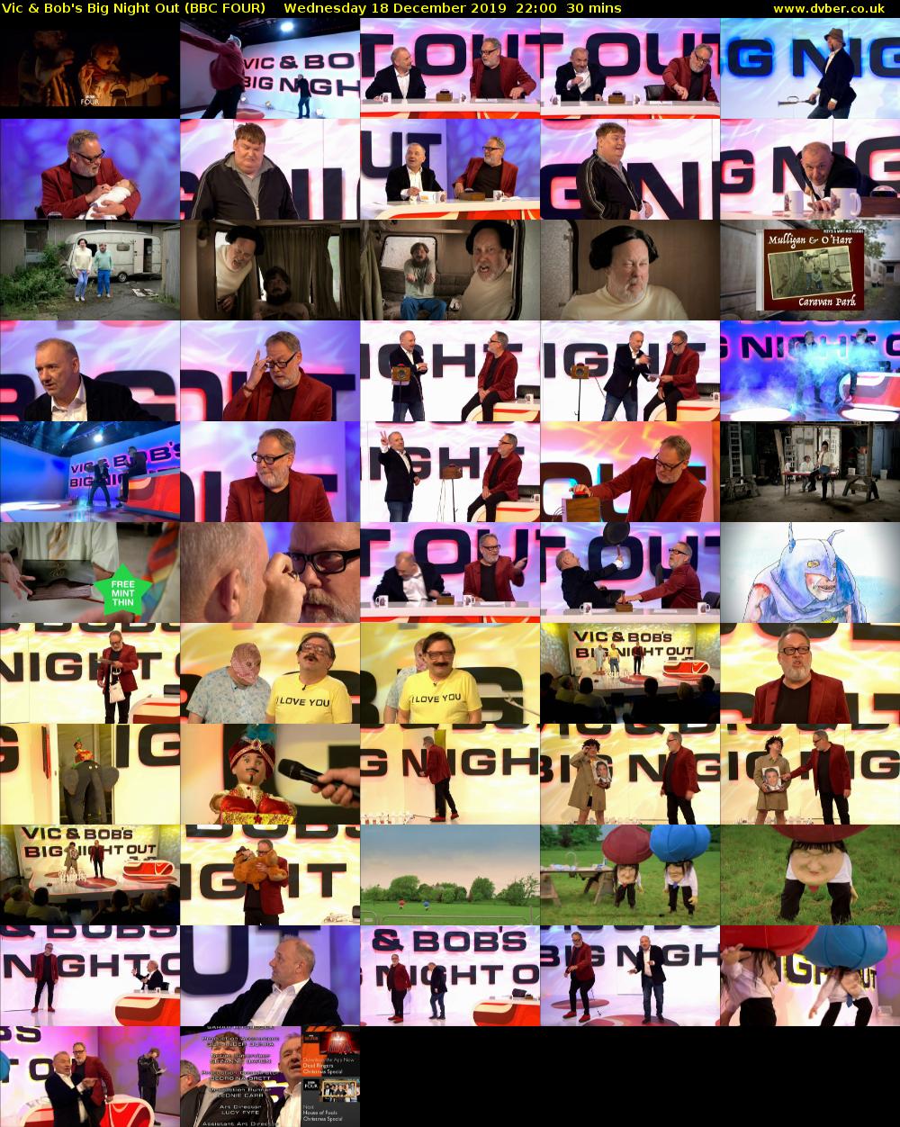 Vic & Bob's Big Night Out (BBC FOUR) Wednesday 18 December 2019 22:00 - 22:30