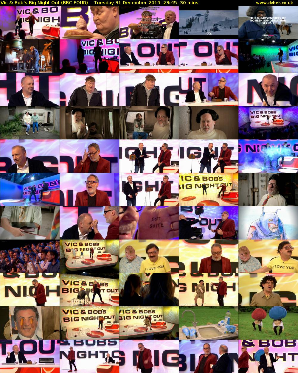 Vic & Bob's Big Night Out (BBC FOUR) Tuesday 31 December 2019 23:45 - 00:15