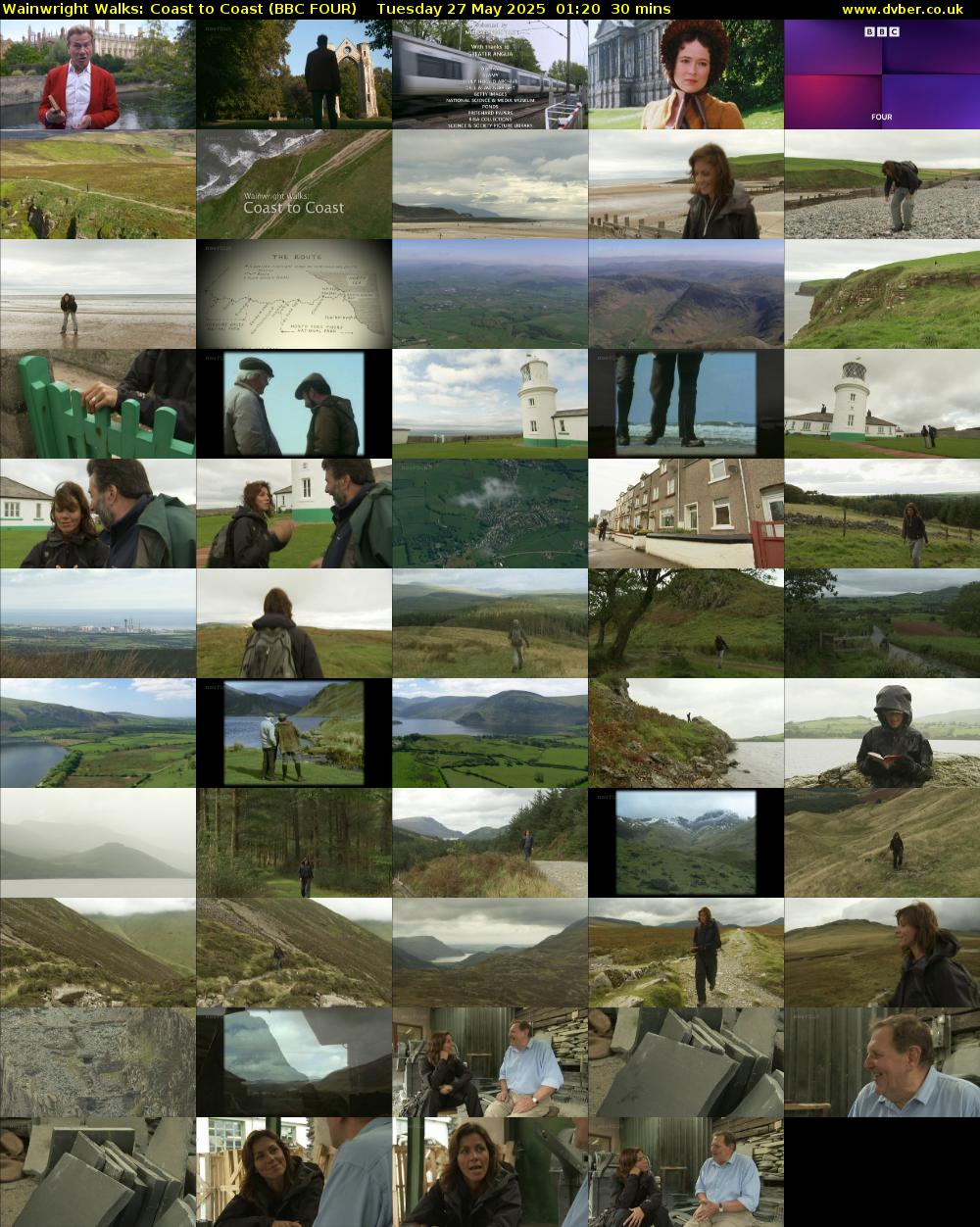 Wainwright Walks: Coast to Coast (BBC FOUR) Tuesday 27 May 2025 01:20 - 01:50