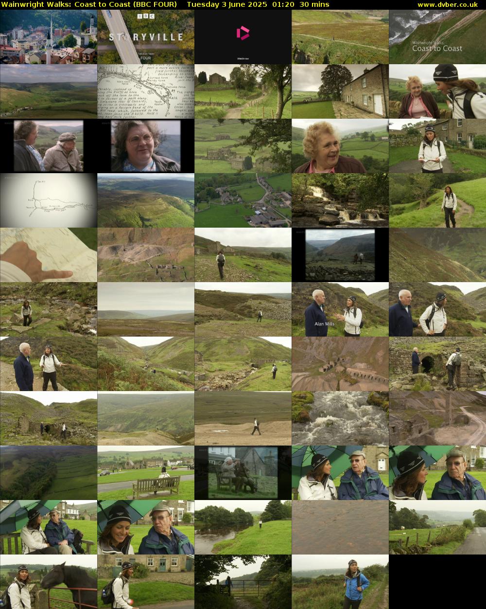 Wainwright Walks: Coast to Coast (BBC FOUR) Tuesday 3 June 2025 01:20 - 01:50