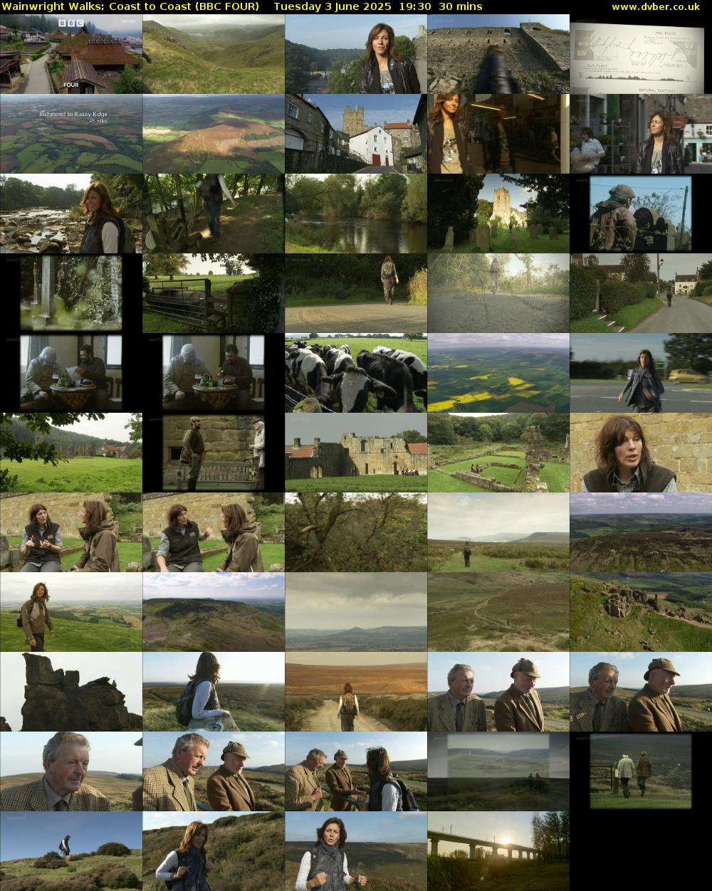 Wainwright Walks: Coast to Coast (BBC FOUR) Tuesday 3 June 2025 19:30 - 20:00