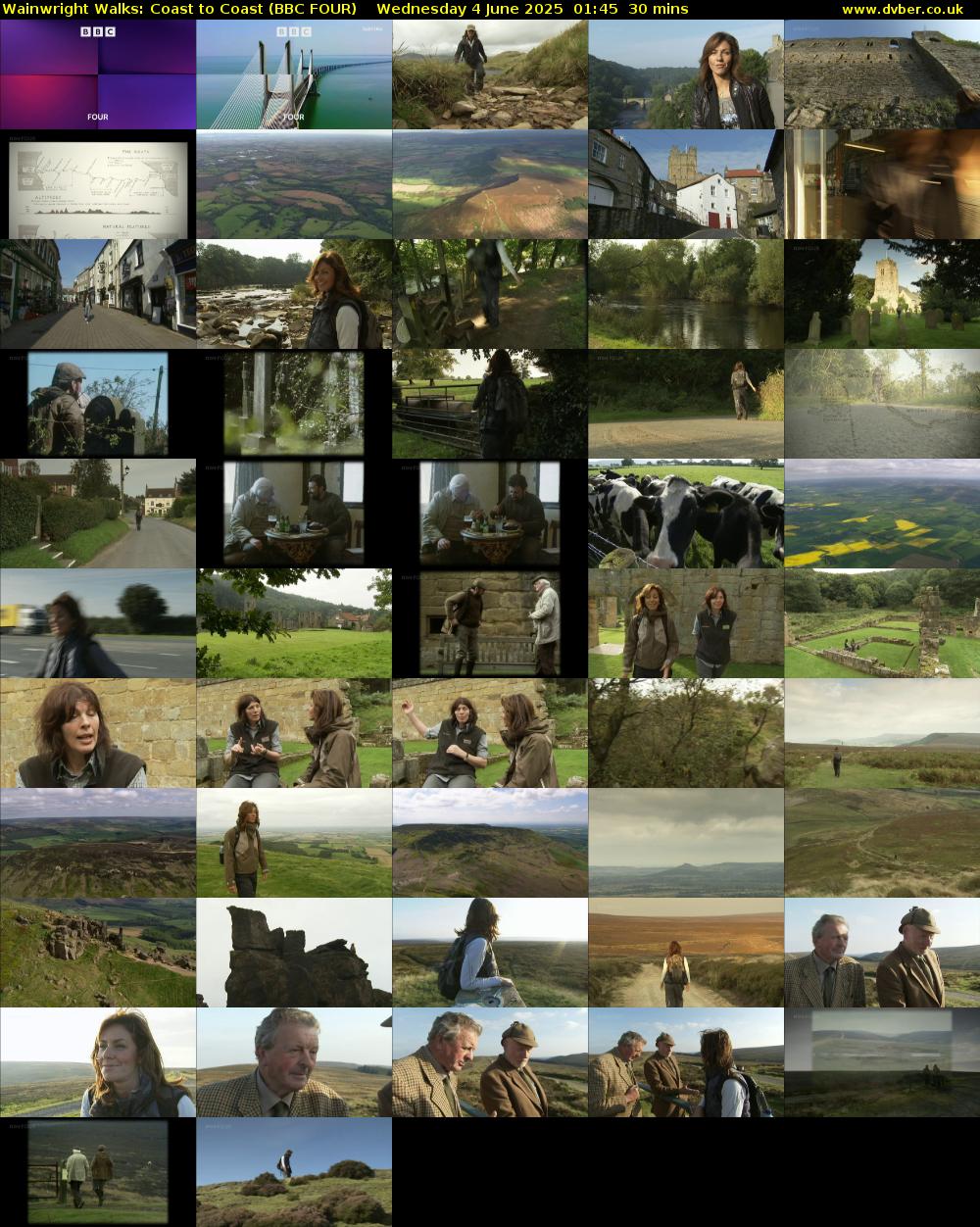 Wainwright Walks: Coast to Coast (BBC FOUR) Wednesday 4 June 2025 01:45 - 02:15