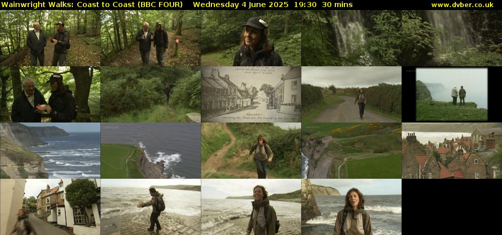 Wainwright Walks: Coast to Coast (BBC FOUR) Wednesday 4 June 2025 19:30 - 20:00