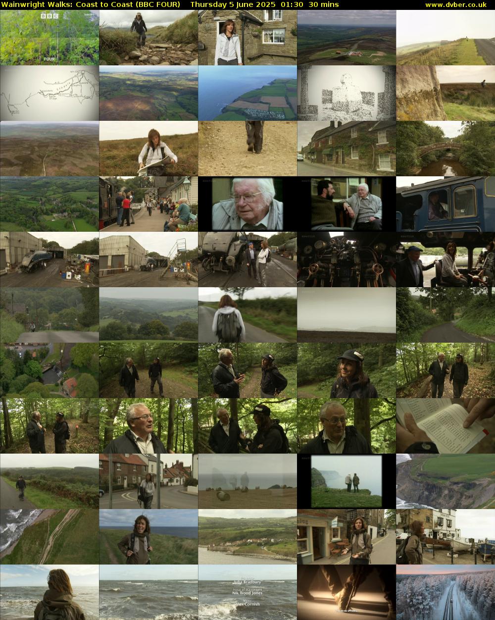 Wainwright Walks: Coast to Coast (BBC FOUR) Thursday 5 June 2025 01:30 - 02:00