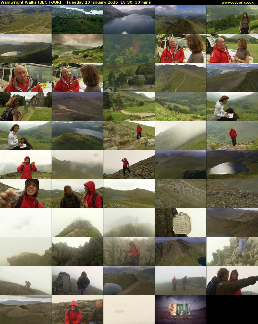 Wainwright Walks (BBC FOUR) Tuesday 20 January 2026 19:30 - 20:00