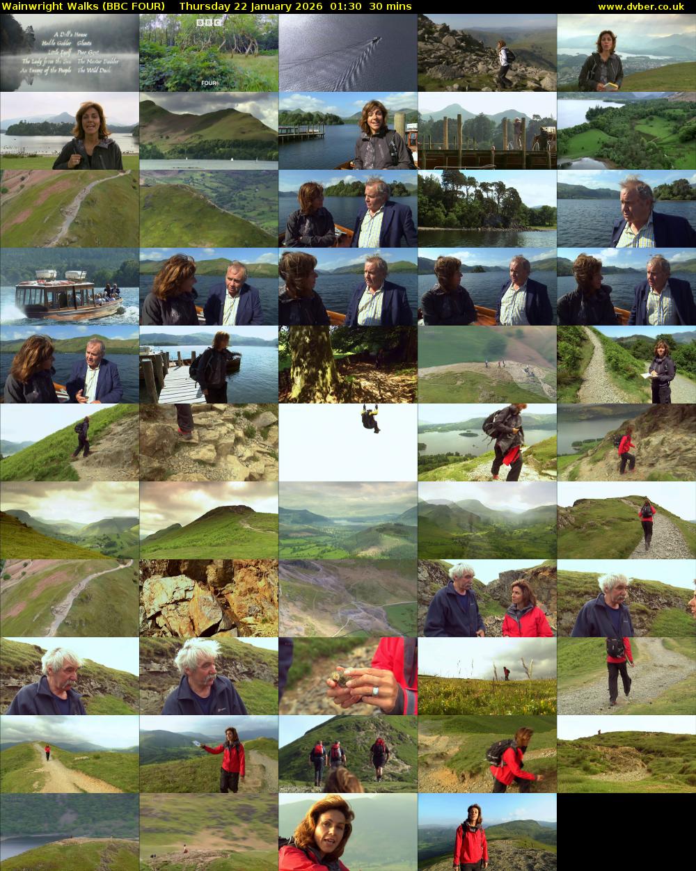 Wainwright Walks (BBC FOUR) Thursday 22 January 2026 01:30 - 02:00
