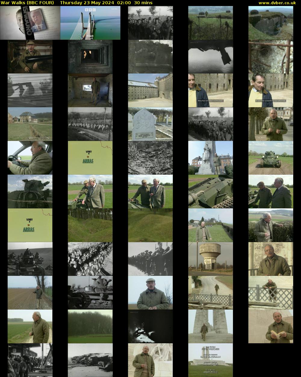 War Walks (BBC FOUR) Thursday 23 May 2024 02:00 - 02:30