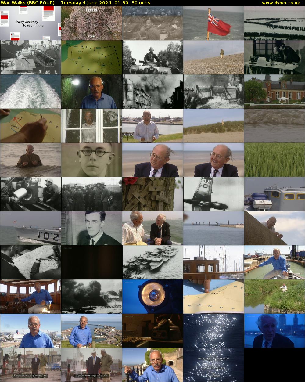 War Walks (BBC FOUR) Tuesday 4 June 2024 01:30 - 02:00