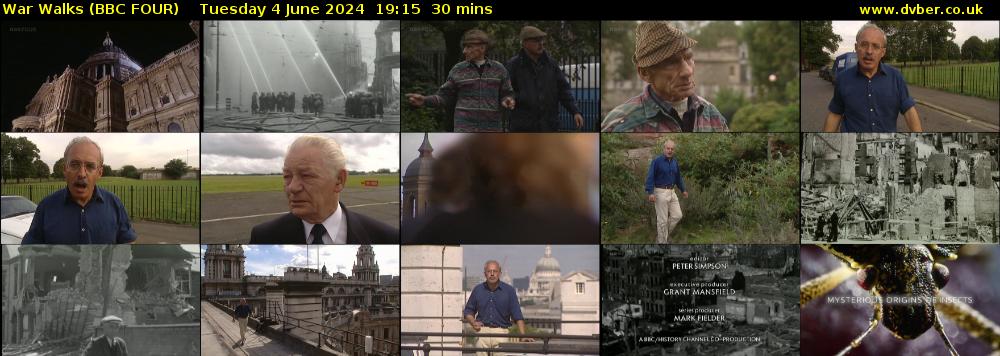 War Walks (BBC FOUR) Tuesday 4 June 2024 19:15 - 19:45