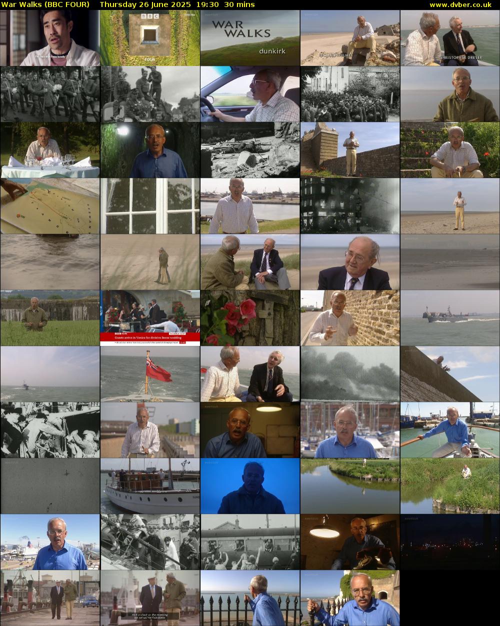 War Walks (BBC FOUR) Thursday 26 June 2025 19:30 - 20:00