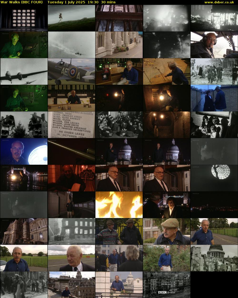 War Walks (BBC FOUR) Tuesday 1 July 2025 19:30 - 20:00