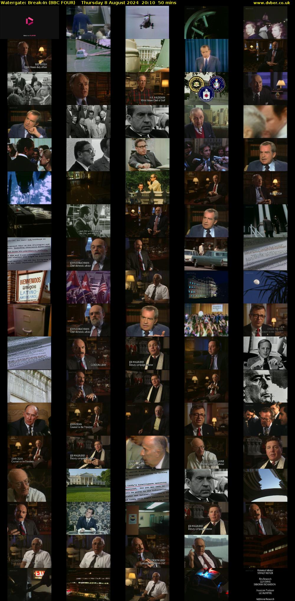 Watergate: Break-In (BBC FOUR) Thursday 8 August 2024 20:10 - 21:00