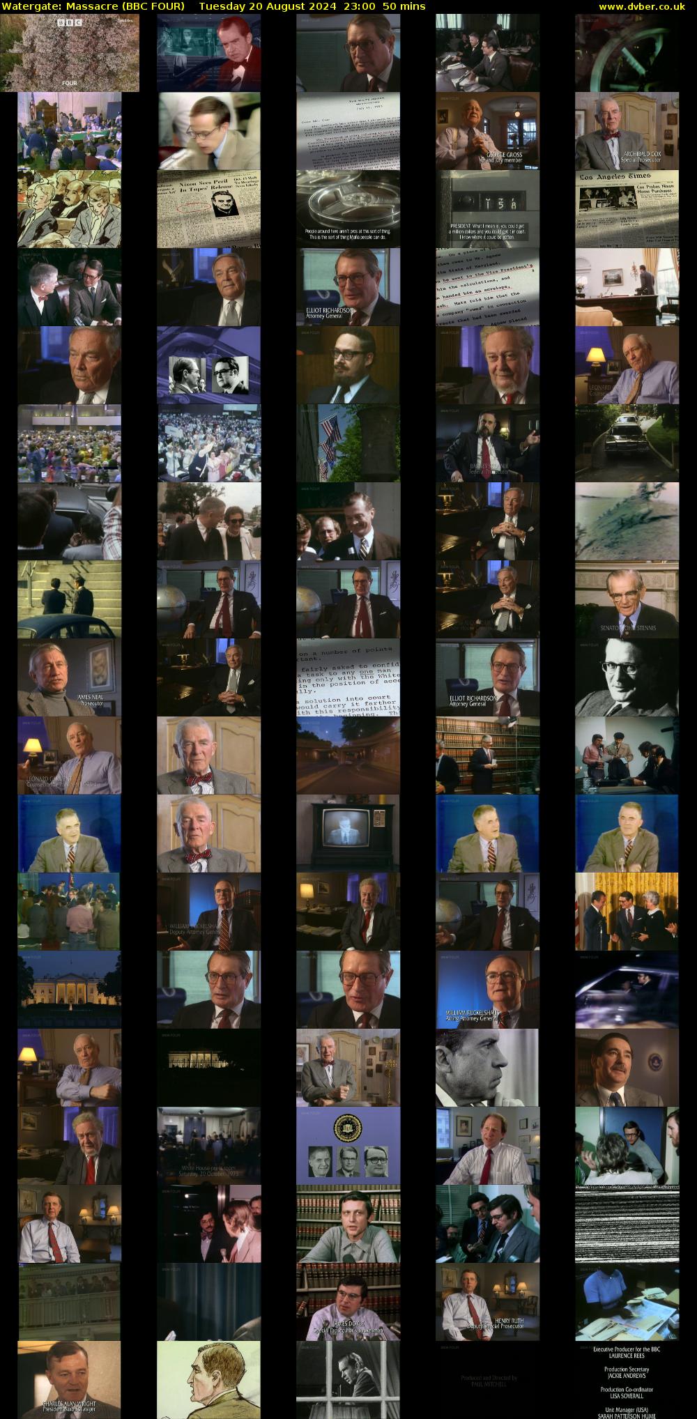 Watergate: Massacre (BBC FOUR) Tuesday 20 August 2024 23:00 - 23:50