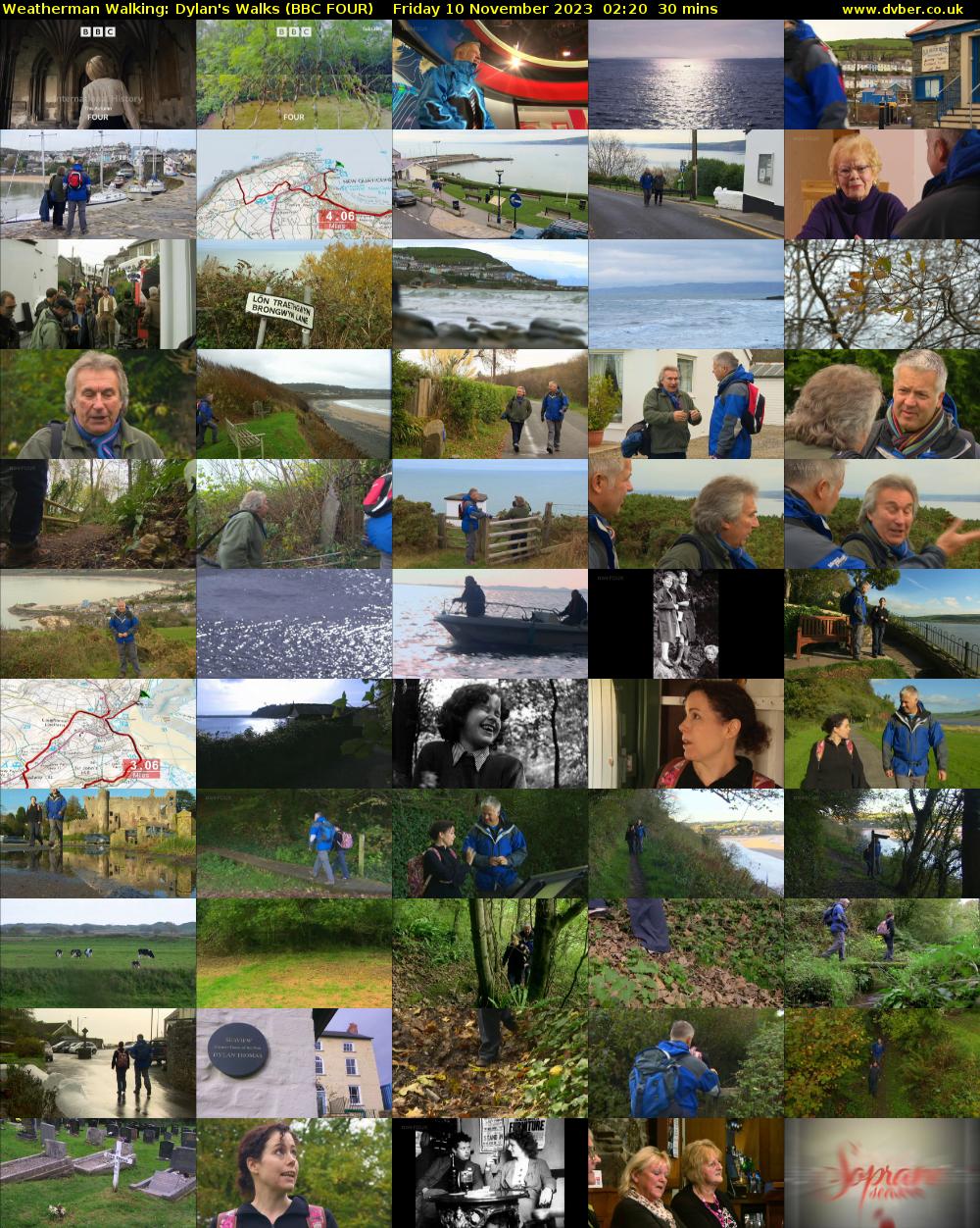 Weatherman Walking: Dylan's Walks (BBC FOUR) Friday 10 November 2023 02:20 - 02:50